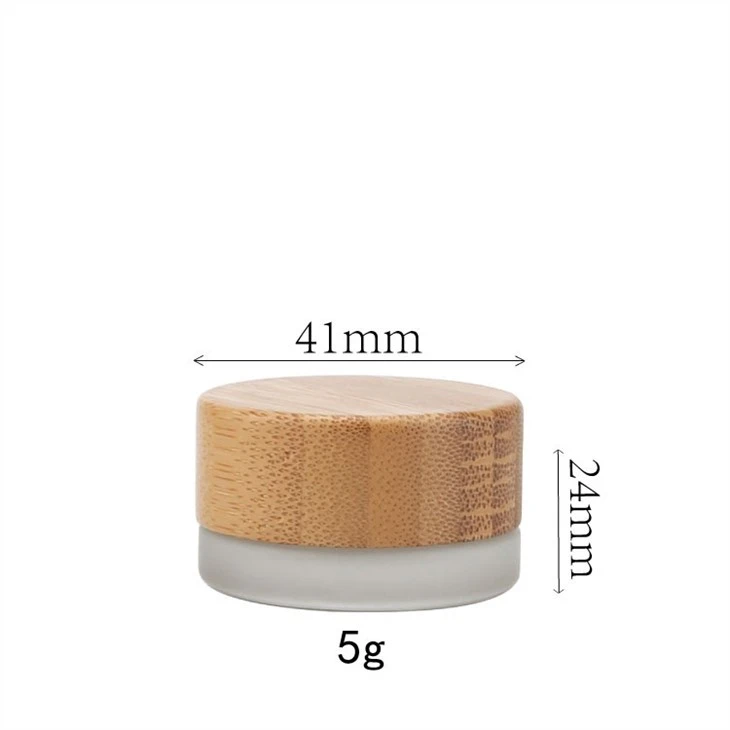 Empty Cosmetic Bamboo Jar